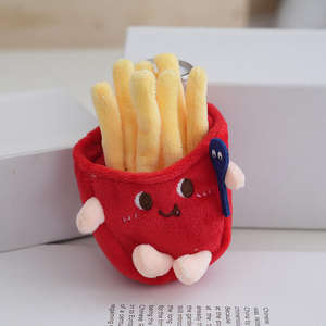 Karikatür Hamburger kızartması Hot <span class=keywords><strong>Dog</strong></span> tavuk bacağı dolması peluş oyuncak kapmak makinesi bebek çantası peluş oyuncak - Product Image 6