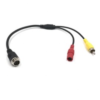 OEM GX12 havacılık kafa 4 pinli AV DC kablo Rca Video güç kablosu araba monitörlü kamera DVR bağlantı hattı