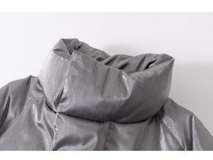 Nouvelle veste chaude légère en polyester à col montant zippé pour garçons et filles, <span class=keywords><strong>doudoune</strong></span> longue à capuche - Product Image 2