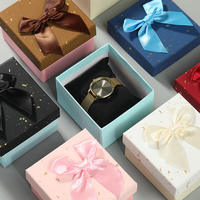 Cajas de Regalo Cuadradas Rígidas Reciclables de Lujo Personalizadas con Logotipo UV, Cinta de Mariposa y Tapa Creativa con Base para Joyería