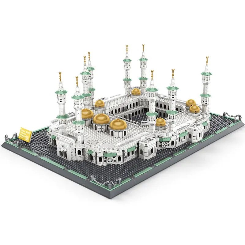 WANGE 6220 Architecture Series The Great Mosque of Mecca Model Building Blocks Classic MOC House Educational Toys