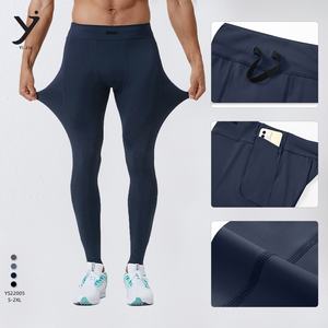 Pantalones largos deportivos ajustados de secado rápido y piel de 230G para ejercicio intenso Pantalones superiores que absorben la humedad - Product Image 2