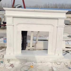 Luxo mão Carved mármore lareira Surround alta qualidade Natural pedra Mantel para Villa e decoração Home - Product Image 4