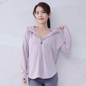 ชุดใส่เล่นโยคะฟิตเนสแบบแห้งเร็วของผู้หญิงแจ็กเก็ตกีฬาสำหรับวิ่งกลางแจ้งเสื้อสเวตเชิ้ตเข้ารูปแขนยาว - Product Image 5