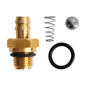 Acoplamiento de conexión rápida de cobre de 3/8 pulgadas para adaptador de manguera de alta presión para lavado de autos con bola de resorte y sello de anillo en O - Product Image 2