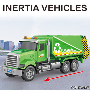Modellino Realistico di <span class=keywords><strong>Camion</strong></span> della Spazzatura, Veicolo Urbano 3D <span class=keywords><strong>Giocattolo</strong></span> Educativo per Bambini con Luci e Suoni - Product Image 4