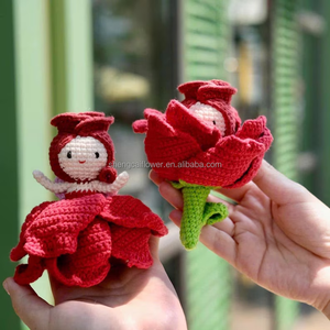 Adorabile Bambola Fatina Rosa Reversibile all'Uncinetto, Peluche Imbottito a Forma di Rosa, <span class=keywords><strong>Regalo</strong></span> Floreale <span class=keywords><strong>d</strong></span>'<span class=keywords><strong>Amore</strong></span> <span class=keywords><strong>per</strong></span> <span class=keywords><strong>Lei</strong></span> - Product Image 5