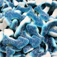 Bonbons en forme de dauphin en vrac de qualité supérieure saveur aigre-douce Aqua Blue Animal Design