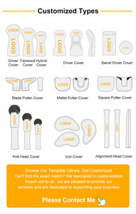 Современный хит продаж: водонепроницаемый чехол для клюшек для гольфа из искусственной кожи с 3D вышивкой логотипа и магнитной застежкой, забавный индивидуальный дизайн для клюшек-маллетов и паттеров. - Product Image 6