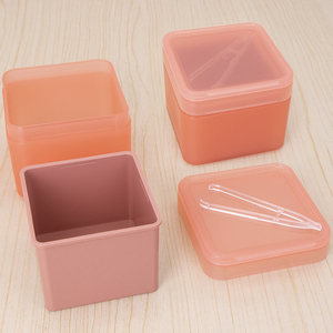 SUNSHING Square Toner Pad Jar with Tweezer Plastic Cosmetic Skin Care Containers Cream Bottle <b>Makeup</b> Remover Cotton <b>Storage</b> <b>Box</b> - Product Image 6