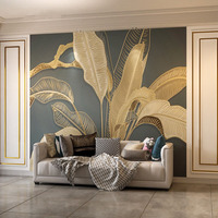 Wallpaper 8D Stereo untuk Ruang Tamu, Wallpaper 5D Relief Mural untuk Dinding TV, Bahan Non-Woven Anti Kusut, Mudah Dipasang Sendiri untuk Apartemen