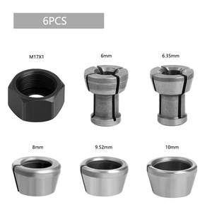 Lavie M17 Nut 6mm 1/4 8mm 9.5mm 10mm Khắc Máy Chuck Nut Set <span class=keywords><strong>Router</strong></span> <span class=keywords><strong>bits</strong></span> chế biến gỗ phụ kiện clmm17 OEM dịch vụ - Product Image 3