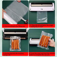 Sacs en rouleau transparents texturés et gaufrés pour emballage sous vide alimentaire, en stock, pour le stockage du sucre