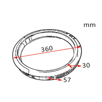 Ventana Circular de ABS para Puerta de Garaje, Ventana de Observación Circular de Vidrio para Puerta de Garaje Seccional