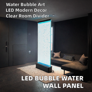 Panneaux muraux à bulles d'eau transparentes LED traditionnels en acrylique, structure de cadre multifonctionnelle à thème artistique, cloison pour villa et bar - Product Image 2