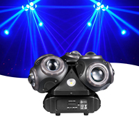Luz Móvil de 3 Cabezas RGBW de 150W con Haz LED, Láser RGB y Estroboscópico Blanco, DMX512, Activación por Sonido, para Escenarios, KTV, Bares y Bodas
