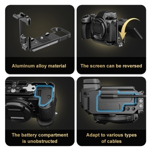 Para <span class=keywords><strong>Nikon</strong></span> Z6III / <span class=keywords><strong>Z6II</strong></span> PULUZ 1/4 pulgadas Vertical Shoot Quick Release L Plate Bracket Base Holder - Product Image 3