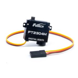 มินิไมโครเซอร์โว 6V 11g 120 องศา 0.08 วินาทีเกียร์โลหะมอเตอร์ไร้แกน PA + อลูมิเนียมเคสสเตียร์ริ่งเซอร์โว เฟตเทค FT2304M-2 งานอดิเรก RC - Product Image 4