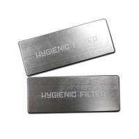 Placa de nombre personalizada al por mayor, placa de logotipo de metal, placa de identificación de aluminio, generador de código de barras, etiqueta de metal para equipos