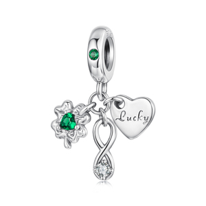 BAGREER <span class=keywords><strong>Ciondolo</strong></span> <span class=keywords><strong>Quadrifoglio</strong></span> in Argento Sterling 925 con Zirconi Cubici e Finitura Ossidata, Gioiello da Donna SCC3113 per Matrimoni CNAS - Product Image 1