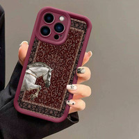 Coque de téléphone portable motif cheval blanc pour iPhone 16 15 17 18 Pro Max, coque tendance couleur bonbon, antichoc, coque arrière en TPU
