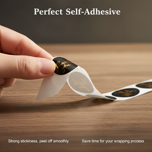 Étiquettes thermiques rondes autocollantes colorées personnalisées de haute qualité, étiquettes thermiques rondes, autocollants ronds noirs - Product Image 4