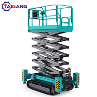 Plateforme élévatrice ciseaux hydraulique articulée certifiée CE à trois points, avec chargeur de batterie 24V, hauteur maximale de 10m, 12m, 14m, 16m, vente en gros
