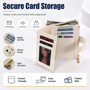 Funda de Viaje para Pasaporte con Ventana para Foto, Múltiples Ranuras para Billetes, Bloqueo RFID, Cierre Magnético y Grosor Personalizable - Product Image 3