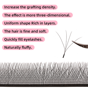 Premade dễ dàng Fan Lash Nhà cung cấp 0.07 hẹp 4D W lông mi mở rộng mềm Camellia lông mi mở rộng - Product Image 2