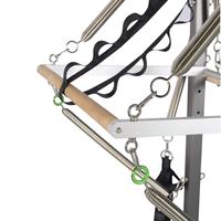 Reformer Pilates Portabel Warna Hitam untuk Half Tower dengan Sistem Geser Senyap untuk Penggunaan di Rumah/Studio