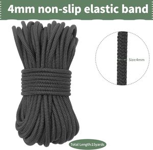 Cordon <span class=keywords><strong>en</strong></span> <span class=keywords><strong>macramé</strong></span> tressé noir de 4 mm, 5/32 pouces, 15 yards, résistant, extensible, <span class=keywords><strong>pour</strong></span> bijoux, couture, bracelets, bricolage, artisanat, vêtements - Product Image 2