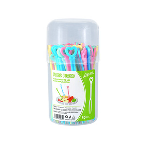 ชุดส้อมพลาสติกหลากสี 50 ชิ้น สำหรับผลไม้ งานปาร์ตี้ เด็กๆ ใช้ - Product Image 1