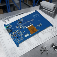 Module d'affichage LCD TFT Waiken 7 pouces avec rétroéclairage LED, interface d'entrée vidéo numérique HD, résolution 1024x600 pour Raspberry Pi
