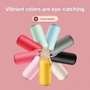 Creative Insulated Cup for Girl Students With Portable Handle Mini Pocket Cup Simple <b>Macaron</b> Color Fashion Portable Water Cup - Product Image 3
