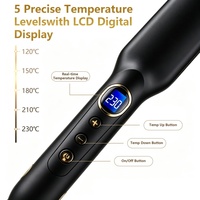 Plancha de Pelo Profesional Torlin Eléctrica de 65W con Pantalla LCD de Temperatura Ajustable, Placas MCH de Titanio, 450 Grados, para Salón y Hogar