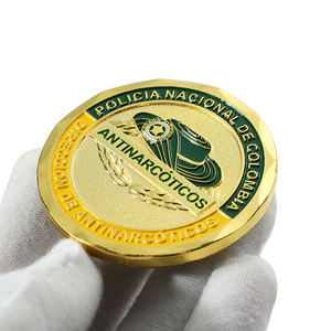 制造商定制3D和2D金属标志锌合金压铸钻石镶边软珐琅金属升华纪念品硬币 - Product Image 3