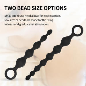 SEXBAY Europese Explosieve Siliconen Anale Plug Kraal Anale Handring Zeven Parel Court <span class=keywords><strong>Sex</strong></span> Plug Man Vrouw Homoseksualiteit - Product Image 4