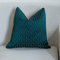 Housse de coussin chauffante jacquard de luxe moderne personnalisée, 100% polyester, amovible, lavable, design géométrique décoratif pour la maison