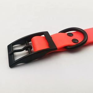 Gemaakt In China Fabriek Groothandel Massief Fluorescerend Oranje Pvc Webbing Hond Halsband Voor Wandelen En Training - Product Image 3