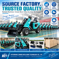 Vente directe usine – Mini-chargeuse agricole 3 roues motrices, chargeuse compacte à essence pour ferme, chargeuse à trois roues à vendre
