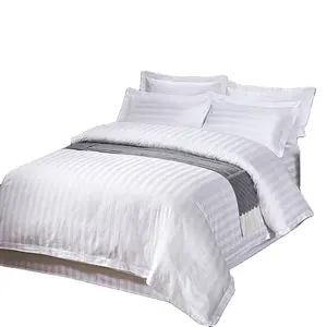 100% Cotton Luxury High Quality Egyptian Cotton Bed Linen Bed Sheet Bedding Set For Hotel