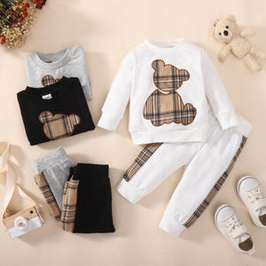 Nuovi arrivi New bron toddler baby Cotton Cartoon stampato Casual boy clothing sets autunno da <span class=keywords><strong>0</strong></span> a <span class=keywords><strong>3</strong></span> <span class=keywords><strong>mesi</strong></span> - Product Image 2