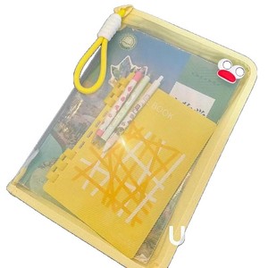 กระเป๋าใส่เอกสาร A4 แบบใส ความจุขนาดใหญ่ กระเป๋าเก็บของไนลอนแบบมีซิป สำหรับหนังสือเรียนและเครื่องเขียนของนักเรียน - Product Image 3