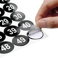 Autocollants en vinyle à numéro séquentiel noir personnalisé, étiquettes de décalcomanie Premium auto-adhésives imperméables