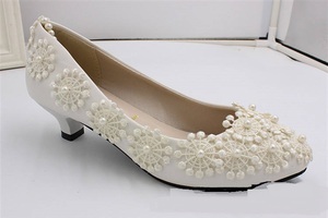 S0359Y bianco con <span class=keywords><strong>tacco</strong></span> <span class=keywords><strong>basso</strong></span> abito da <span class=keywords><strong>sposa</strong></span> con perla abito da <span class=keywords><strong>sposa</strong></span> modello solido <span class=keywords><strong>scarpe</strong></span> da damigella - Product Image 6