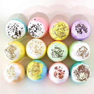 Marque privée Bombe de bain relaxante Boule de bain à fleurs végétaliennes Bombe de bain pétillante 12 Pcs Coffret cadeau pour hommes femmes - Product Image 6