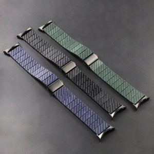 Carbon <strong>Fiber</strong> Pattern Band for <strong>Google</strong> Pixel Watch Straps Women Men Watchband Carbon <strong>Fiber</strong> Watch Band for Pixel Watch Bracelet - Product Image 4
