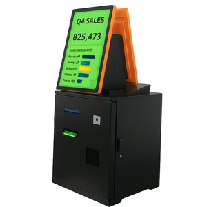 Máy tính để bàn màn hình cảm ứng hai mặt tự phục vụ cảm ứng thanh toán đồng xu Dispenser ATM kiosk với hóa đơn và đồng xu chấp nhận mxn - Product Image 1
