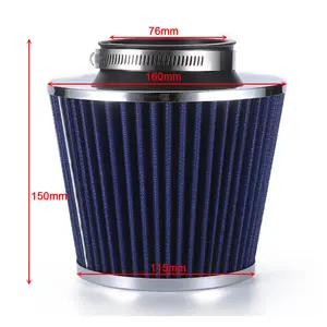 3inch Automotive Aluminum Intake Fitting 76mm Air Filter Universal Filter Mushroom Head