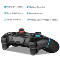 Controlador de juego NS Pro Conexión inalámbrica BT Control remoto de giroscopio de seis ejes de vibración dual para NS Switch LITE OLED Steam